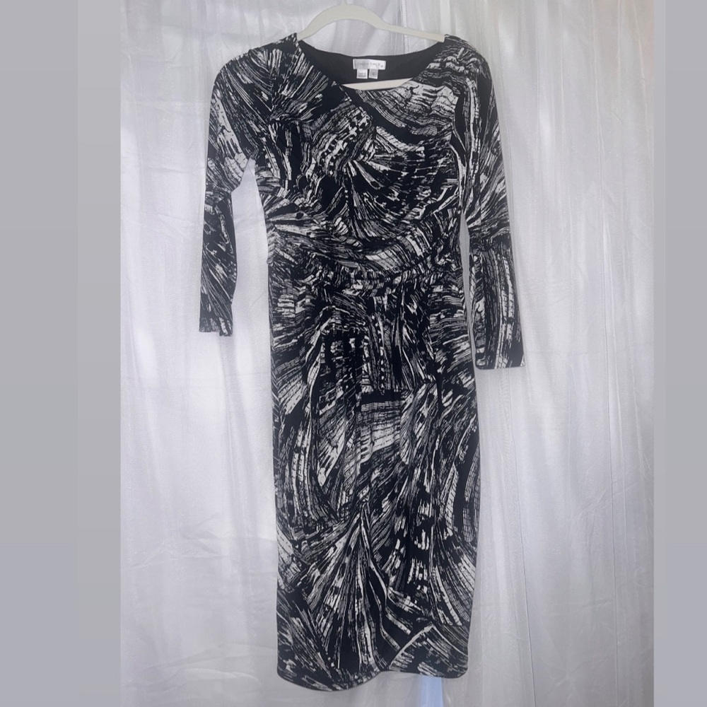 Black and White Patterned Dress